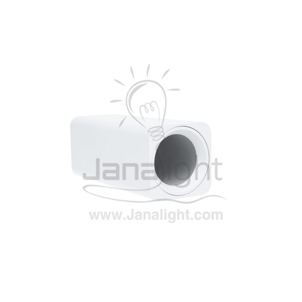 فريم سبوت سلندر فارغ مربع 15سم ابيض حلق ابيض cylinder downlight frame Square white-white 15cm